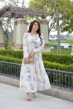 Sardinia Blue Floral Maxi Dress -Women Dresses Store Snapseed 7a94959d f444 4ff6 85c7 f24a4ab890ab
