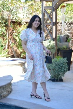 Ethel 100% Cotton Spring Floral Midi Dress -Women Dresses Store Snapseed b8776de2 f571 43d9 96c5 33d069818007