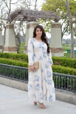 Sardinia Blue Floral Maxi Dress -Women Dresses Store Snapseed c9b14376 28ee 43b2 b576 8c562c1396e7