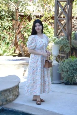 Ethel 100% Cotton Spring Floral Midi Dress -Women Dresses Store Snapseed cd5fa2b9 5502 4876 a869 befcdabf181f