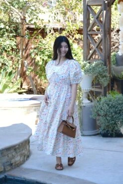 Ethel 100% Cotton Spring Floral Midi Dress -Women Dresses Store Snapseed e6b6534e a6c9 45d5 82c7 9a6266e773ee