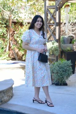 Ethel 100% Cotton Spring Floral Midi Dress -Women Dresses Store Snapseed e9391c54 2612 45d2 b288 b4d587c9a379