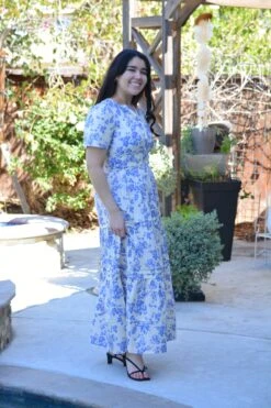 Bette 100% Cotton Blue Floral Maxi Dress -Women Dresses Store Snapseed fa78e00d 1a4d 46c1 83bc fc798c882148