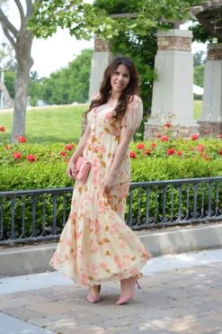 Finley Cream Floral Maxi Dress -Women Dresses Store image 04ab9321 f7a1 44f9 badb b21d955ad619
