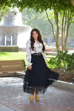 Charlotte Black Tulle Tiered Skirt -Women Dresses Store image 0696d46b 1f80 4397 826b 2ed49fe8b5c1
