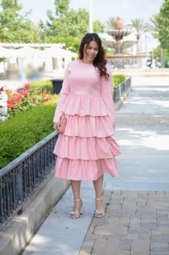 Amalfi Blush Ruffled Dress -Women Dresses Store image 121ab592 dc06 4d19 a900 54ada7ad6d8b