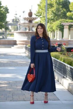 Evelyn Navy Maxi Dress -Women Dresses Store image 16ce20ca 217a 4619 be72 bdfcee4370f8