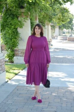 Ada Magenta Smocked Dress -Women Dresses Store image 1e010be3 8a53 4b3c b3f8 4442dd2dac32