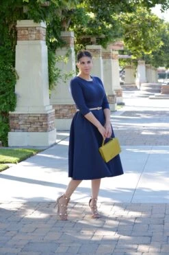 Merida Navy Midi Dress -Women Dresses Store image 2567558d d471 45b2 babe 5800cc43e3fa