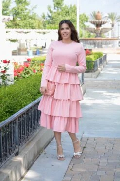 Amalfi Blush Ruffled Dress -Women Dresses Store image 2b051847 9f4e 4518 9613 1586b30a36a4