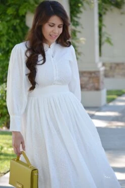 Florence White Eyelet Cotton Dress 19 Florence White Eyelet Cotton Dress -Women Dresses Store image 458f6184 6f0e 496d 9f11 a6d9b4d28b27