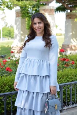 Amalfi Sky Blue Ruffled Dress -Women Dresses Store image 4921235c 553c 4e17 89f0 88a35ee50b0f