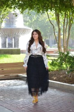 Charlotte Black Tulle Tiered Skirt -Women Dresses Store image 4ffe1df6 ecd8 42d7 af16 d5baf308a594