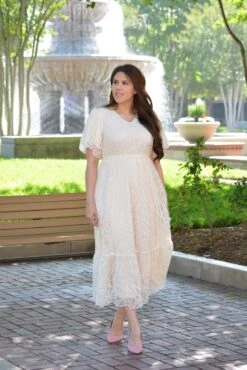Catrine Cream Embroidered Dress -Women Dresses Store image 56f70f92 4ec0 43ea 87b9 5d4a7b325328