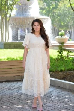 Catrine Cream Embroidered Dress -Women Dresses Store image 6f5c6641 f11b 4611 8f20 8782105cf8e8