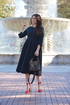 Berlin Black Scalloped Dress -Women Dresses Store image 824d78d7 be22 4fc1 bdac 07c06be023dc