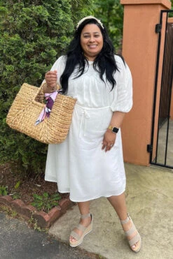 Brianna White Smocked Dress