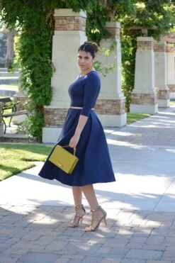 Merida Navy Midi Dress -Women Dresses Store image 8d6773bf da4b 4778 8741 01a4be00ef96