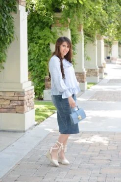 Havana Blue Distressed Skirt (Skirt Society Exclusive) -Women Dresses Store image 8d8d7c49 ade3 4e6a 8673 90a003866658