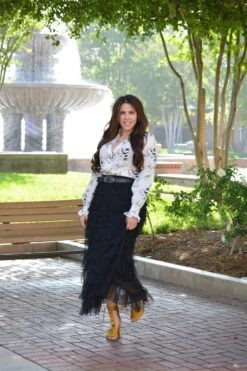 Charlotte Black Tulle Tiered Skirt -Women Dresses Store image 8f263951 1511 4e2e 869a 6970e9ba02d2