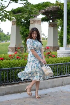 Ariel Blue Floral Dress -Women Dresses Store image 93bdf4ad eca3 4147 83d6 96b94eb0fc47