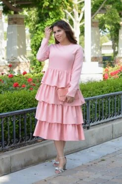Amalfi Blush Ruffled Dress -Women Dresses Store image 984c6588 1850 4e62 8da3 d59b7fa642c6