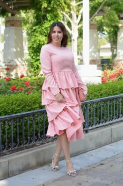 Amalfi Blush Ruffled Dress -Women Dresses Store image a1204e4e 5c9a 4d60 a237 340f0fa8cacb