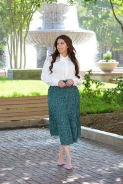 Clementine Green Dot Skirt -Women Dresses Store image a2c47cc1 c8e8 42f9 9ec4 f9a156ca77fb