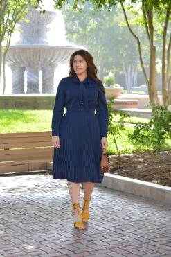 Britain Navy Pleated Dress -Women Dresses Store image ad65781e b5cb 4360 9dc9 4df2bdbe3192