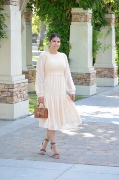 Ada Pale Yellow Smocked Dress -Women Dresses Store image b03e6399 84e5 4b3a bc11 6baf702a507c