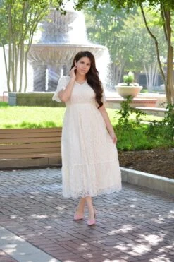 Catrine Cream Embroidered Dress -Women Dresses Store image b2a2489d 0f52 4b9e ad04 b30b6fc3bf1f