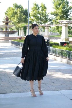 Florence Black Eyelet Cotton Dress -Women Dresses Store image b7afc86a 1c01 4bca a372 32d4e1de89b0