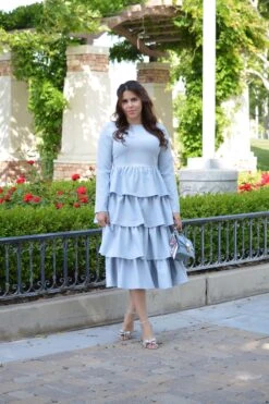 Amalfi Sky Blue Ruffled Dress -Women Dresses Store image b9ee3c37 8ec1 4dfd b046 0147fe52b8cc