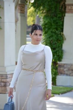 Luna Champagne Slip Dress -Women Dresses Store image bd576e80 1a3e 4e35 9108 f7215591f115