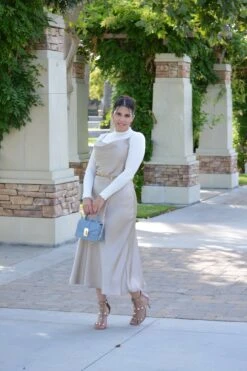 Luna Champagne Slip Dress -Women Dresses Store image c012043a bb19 4eb2 a4d1 6f5ca42116c4