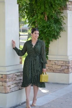 Talulla Hunter Green Gold Dash Dress -Women Dresses Store image c1965a50 4e25 47a9 8108 17e595a6cb36