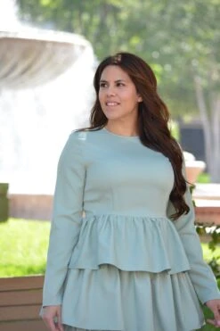 Amalfi Sage Ruffled Dress -Women Dresses Store image c28f155c fc04 4d56 b3e1 1f0dc6d3015e