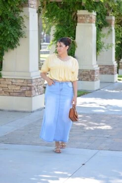 Gemma Light Washed Maxi Denim -Women Dresses Store image c9dc7cef 4872 4396 900d 73cfbc942298