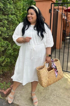 Brianna White Smocked Dress -Women Dresses Store image d1816787 1bcd 412c 822d 829394089577