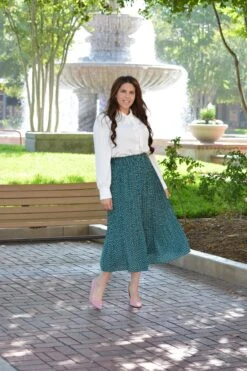 Clementine Green Dot Skirt -Women Dresses Store image d4728a14 bb6a 46a8 85c0 670deeaa2deb