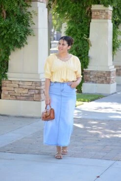 Gemma Light Washed Maxi Denim -Women Dresses Store image e07a9983 e469 45ff 9448 467d17a34eb6