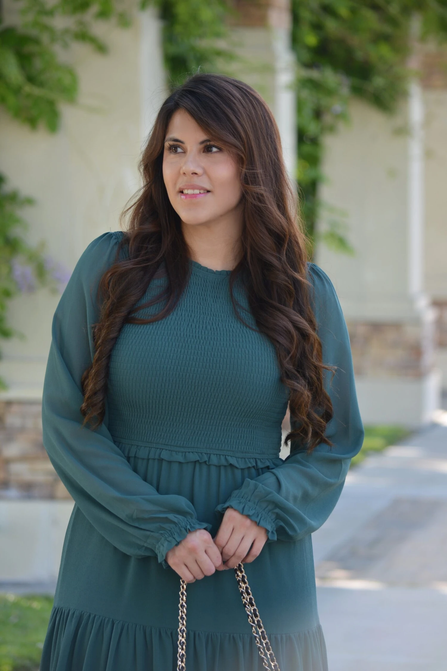 Ada Hunter Green Smocked Dress 9 Ada Hunter Green Smocked Dress - Image 7