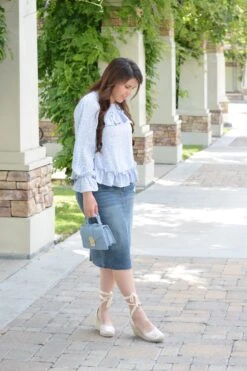 Havana Blue Distressed Skirt (Skirt Society Exclusive) -Women Dresses Store image e225226d 31a3 430c a913 17a3010f172f