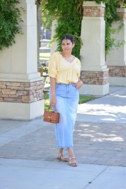 Gemma Light Washed Maxi Denim -Women Dresses Store image eeddcca2 6078 4d78 a682 14872b19b29a