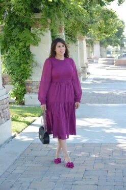 Ada Magenta Smocked Dress -Women Dresses Store image f8a2eb98 9028 4dd2 9d99 51d8f6892f49