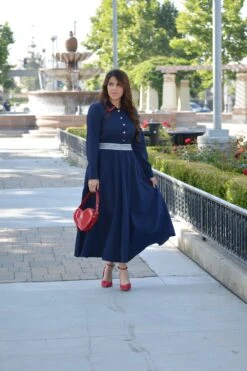 Evelyn Navy Maxi Dress -Women Dresses Store image fbc66139 aa26 411e 9ed8 c1503e695663