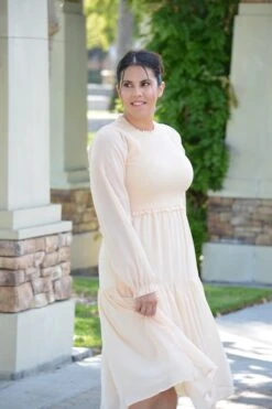 Ada Pale Yellow Smocked Dress -Women Dresses Store image fd6abaa2 0801 4164 afd4 6acf0f53ff01